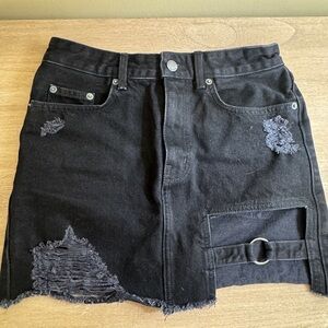 Carmar black denim skirt